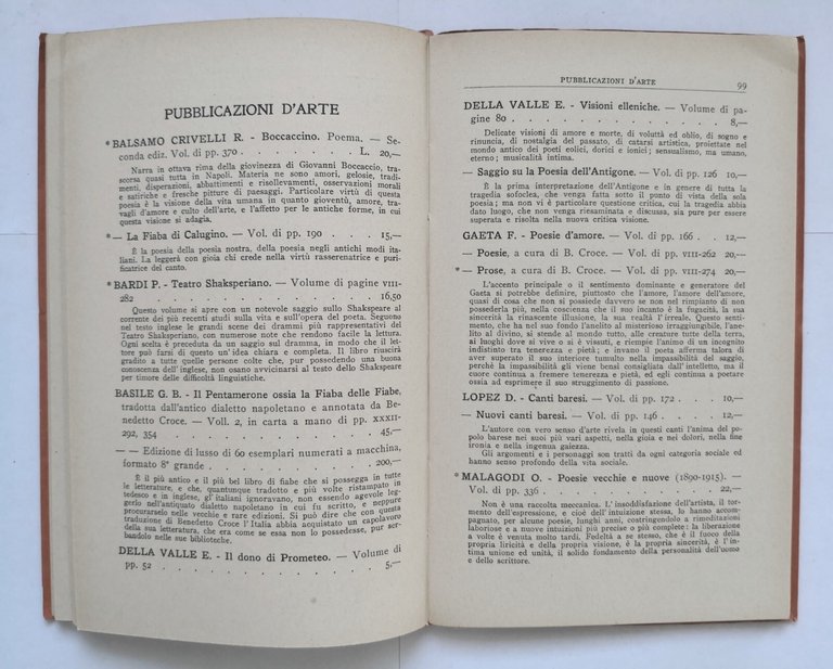 CATALOGO DELLA CASA EDITRICE GIUSEPPE LATERZA E FIGLI BARI 1939 …