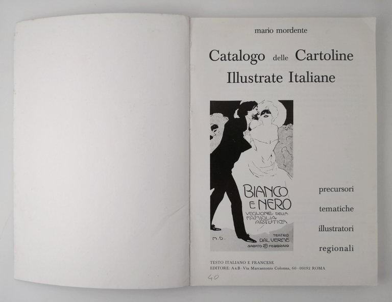 CATALOGO DELLE CARTOLINE ILLUSTRATE ITALIANE di Mario Mordente 1980 I …