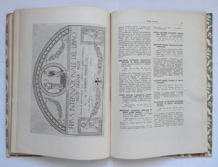 CATALOGO GENERALE dell' editore Barbera 1945 Libro