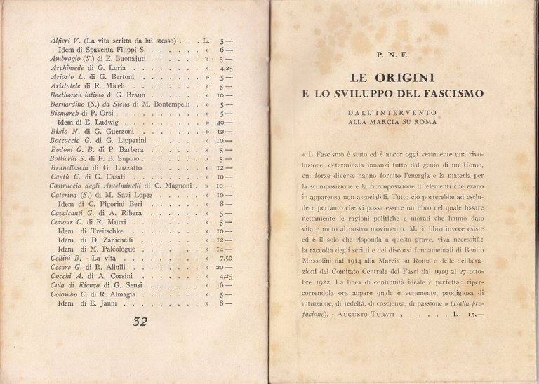 CATALOGO GUIDA per la scelta di opere cultura fascista 1929? …