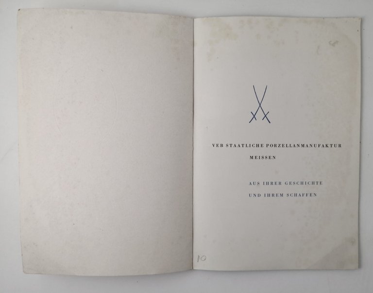 Catalogo Porcellane vntage VEB STAATLICHE PORZELLAN MANUFAKTUR MEISSEN catalogo