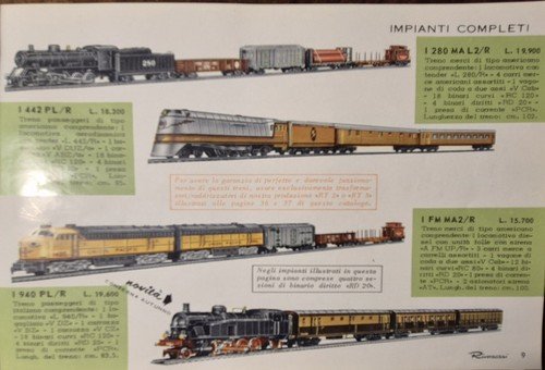 CATALOGO TRENINI RIVAROSSI 1960 Treni Elettrici HO Modellismo Ferrovia Binari