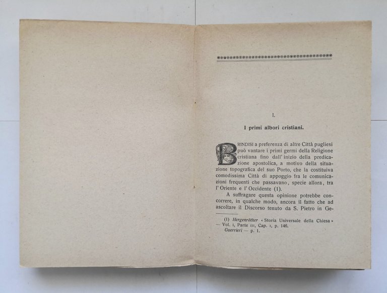 CATTEDRALE BRINDISINA di Domenico Bacci 1924 Tipografia del commercio Libro