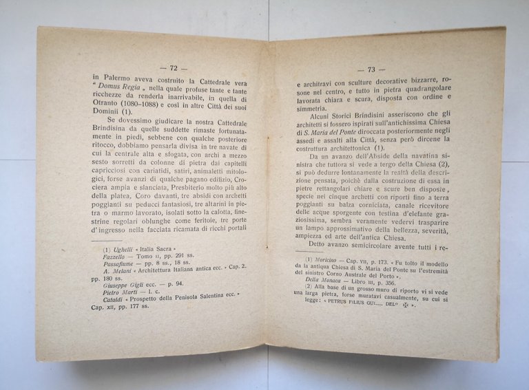 CATTEDRALE BRINDISINA di Domenico Bacci 1924 Tipografia del commercio Libro