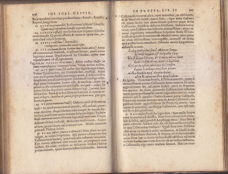 CATULLI TIBULLI PROPERTI nova editio Iosephus Scaligeri CASTIGATIONES 1577 Libro