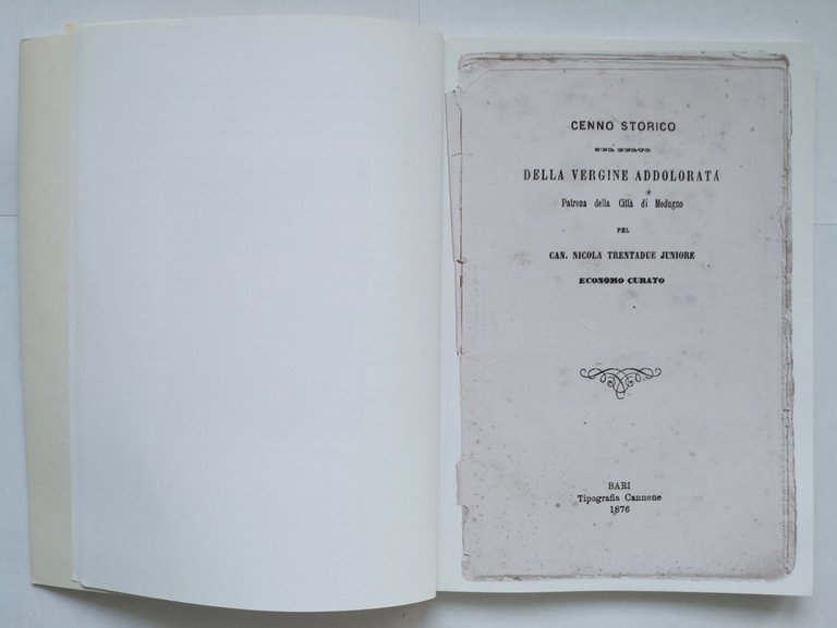 CENNO STORICO SUL CULTO DELLE VERGINE ADDOLORATA di Nicola Trentadue …