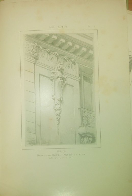 CENT MOTIFS D'ARCHITECTURE ET DE SCULPTURE MODERNES Paris '900 libro …
