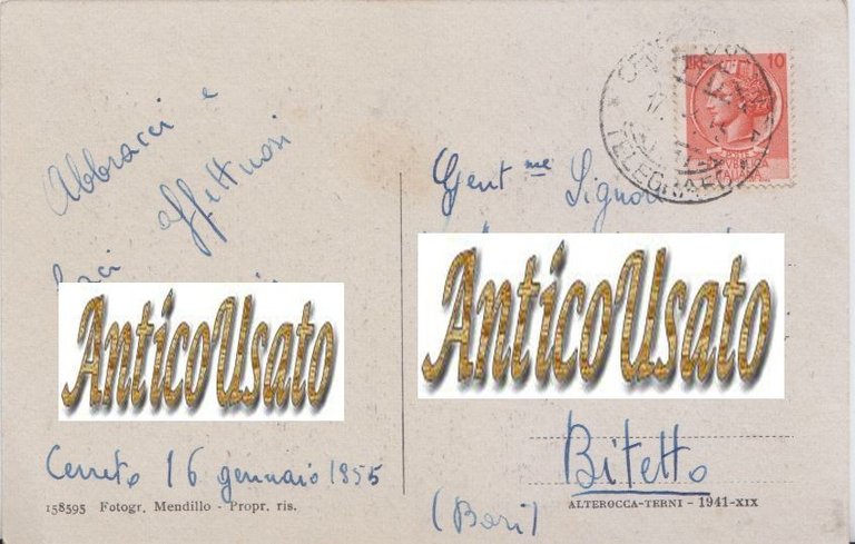 CERRETO SANNITA Sede Della Società Operaia Orologio Pubblico 1955 Cartolina | Immagine Gallery 2