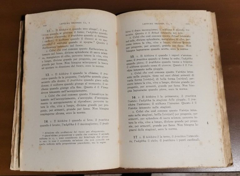 CHANDOGYA UPANISAD 1937 Zanichelli libro Vedismo India Brahmanesimo Religione