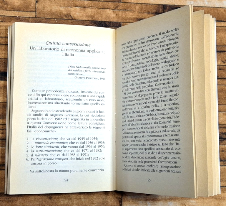 CHE COS'È L'ECONOMIA Cinque Conversazioni di Paolo Savona Sperling 1999 … | Immagine Gallery 3
