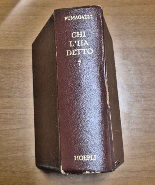 CHI L’HA DETTO? di Giuseppe Fumagalli 1983 Hoepli editore Libro