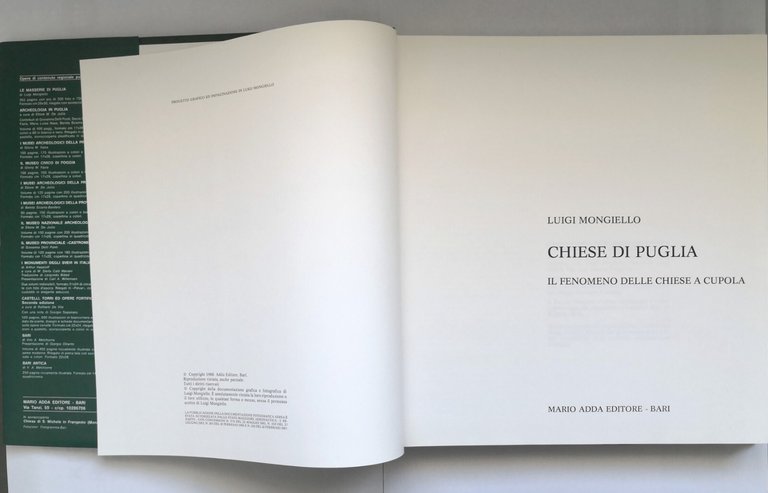 CHIESE DI PUGLIA Luigi Mongiello 1988 Mario Adda Libro il …