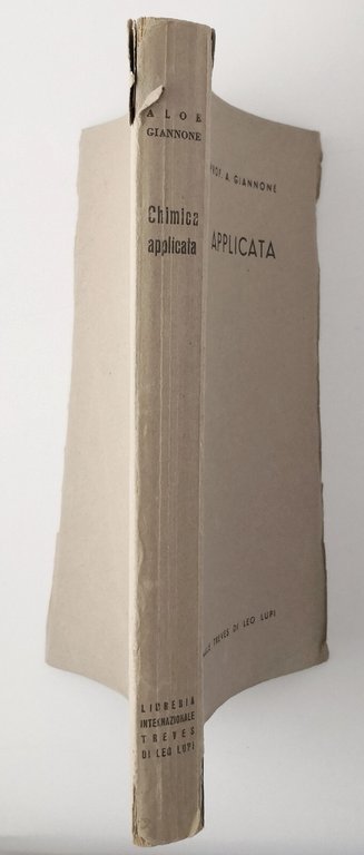CHIMICA APPLICATA di Aloe e Giannone 1950 Libreria Internazionale Treves …