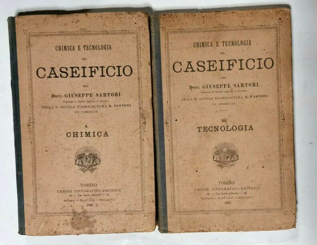 CHIMICA E TECNOLOGIA DEL CASEIFICIO 2 Volumi di Giuseppe Sartori …