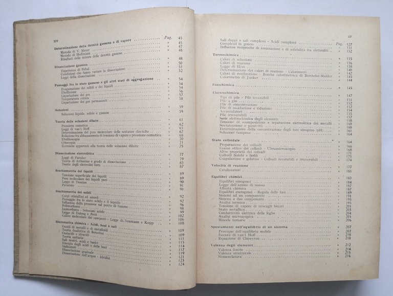 CHIMICA GENERALE E INORGANICA di Giuseppe Bruni 1942 Politecnica libro …
