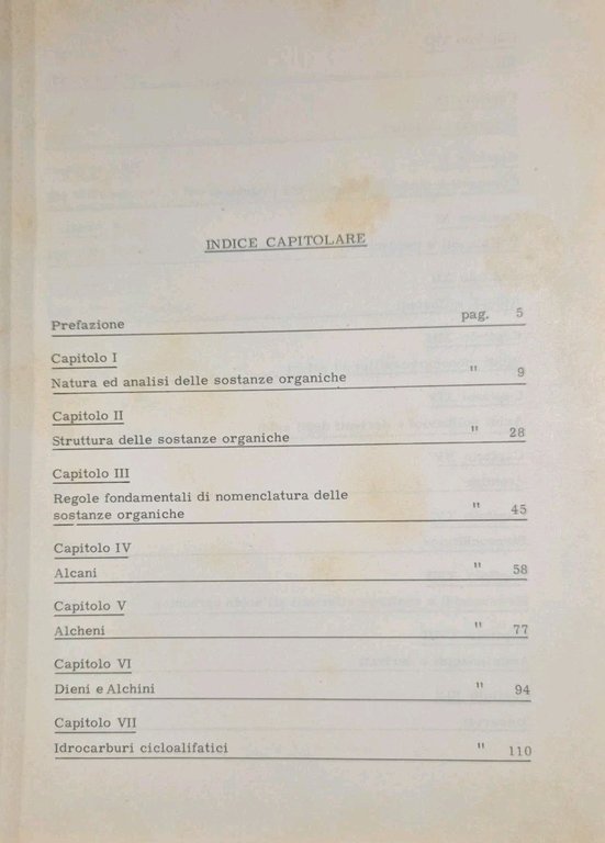 CHIMICA ORGANICA RAZIONALE di Stocchi 1964 La Prora Libro