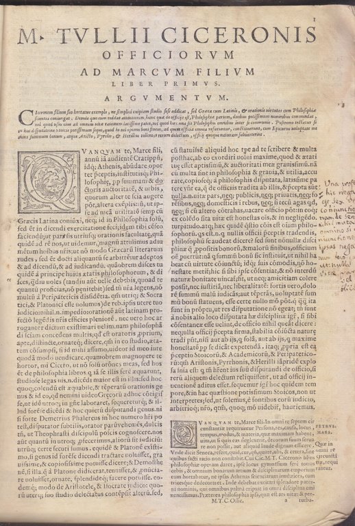 CICERONIS DE OFFICIIS 1572 Gryphium libro antico cinquecentina Cicerone uffici
