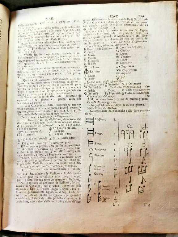CICLOPEDIA DIZIONARIO UNIVERSALE DELLE ARTI E SCIENZE 1747 9 volumi …