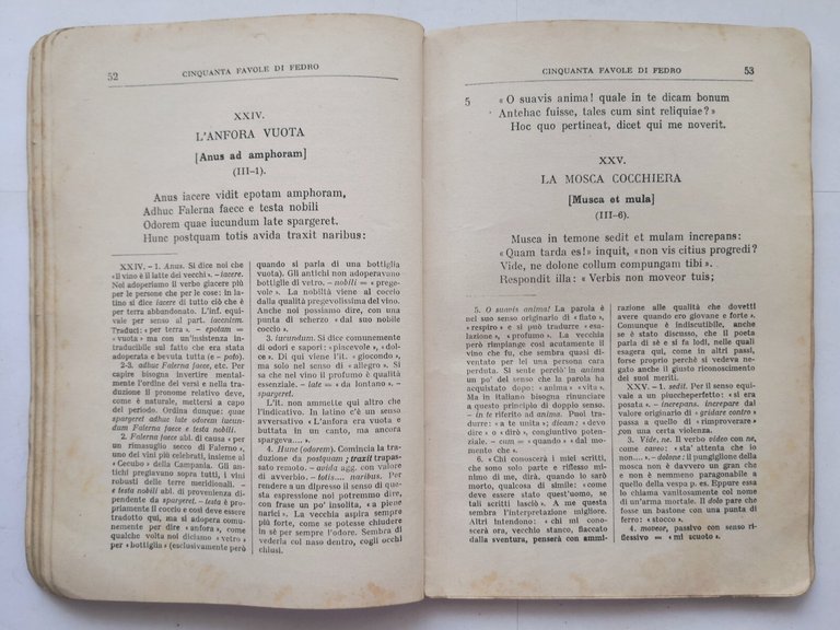 CINQUANTA FAVOLE SCELTE di Fedro a cura Alessandro Setti 1938 …