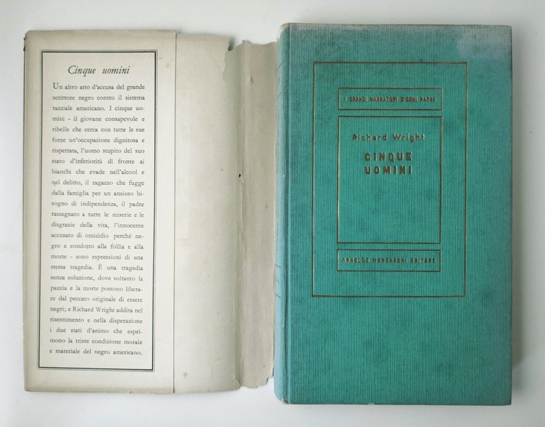 CINQUE UOMINI di Richard Wright 1951 Mondadori Collezione Medusa Libro …