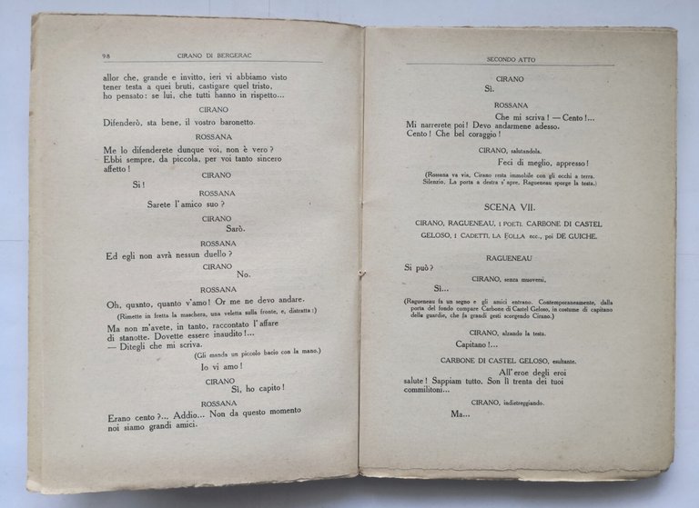 CIRANO DI BERGERAC Edmond Rostand 1920 Luigi Pierro Libro commedia …