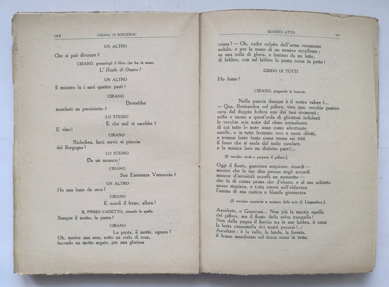CIRANO DI BERGERAC Edmond Rostand 1920 Luigi Pierro Libro commedia …