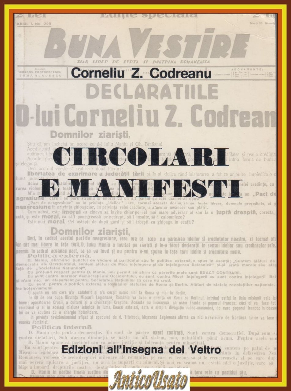 CIRCOLARI E MANIFESTI di Corneliu Z Codreanu 1980 all'insegna del … | Immagine principale