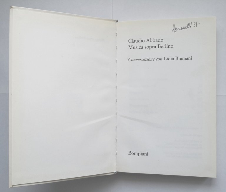 CLAUDIO ABBADO MUSICA SOPRA BERLINO conversazione con Lidia Bramani 1997 …