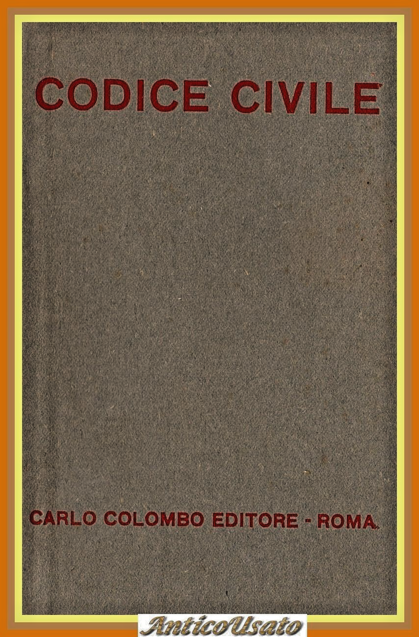CODICE CIVILE 1943 Carlo Colombo Libro testo 16 marzo 1942 …