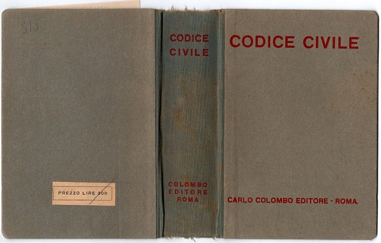 CODICE CIVILE 1943 Carlo Colombo Libro testo 16 marzo 1942 …