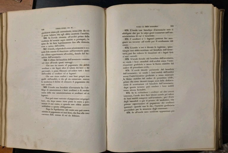 CODICE CIVILE DEL REGNO D’ITALIA Torino Stamperia Reale 1865 Libro …