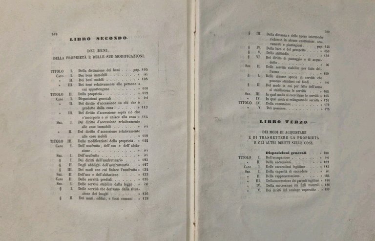 CODICE CIVILE DEL REGNO D’ITALIA Torino Stamperia Reale 1865 Libro …
