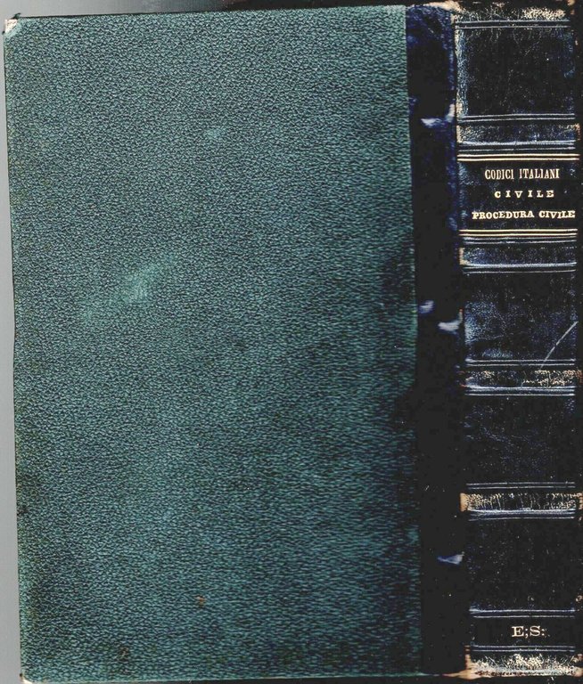 CODICE CIVILE REGNO ITALIA + PROCEDURA 1865 libro antico Statuto …