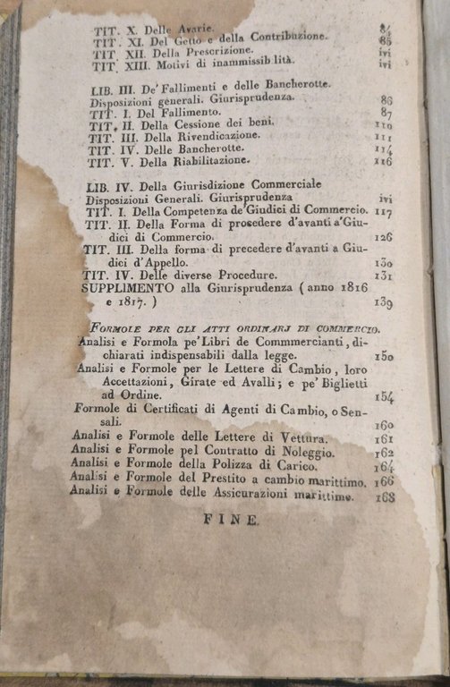 CODICE DI COMMERCIO Cefaratti Sirey 1819 Tipografia Cataneo Diritto Antico | Immagine Gallery 5