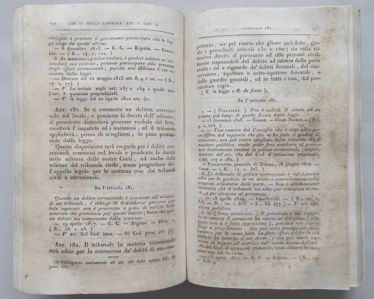 CODICE DI ISTRUZIONE CRIMINALE ANNOTATO Sirey 1829 Borel Libro antico …