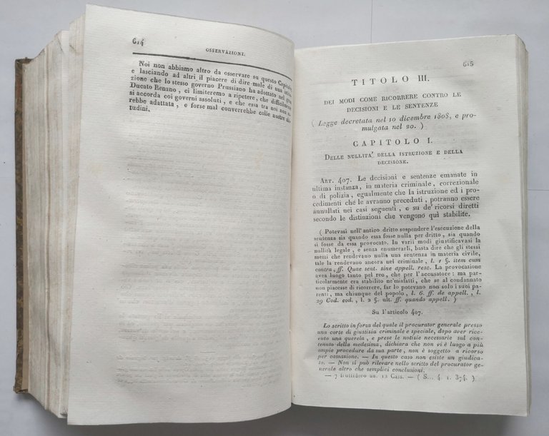 CODICE DI ISTRUZIONE CRIMINALE ANNOTATO Sirey 1829 Borel Libro antico …