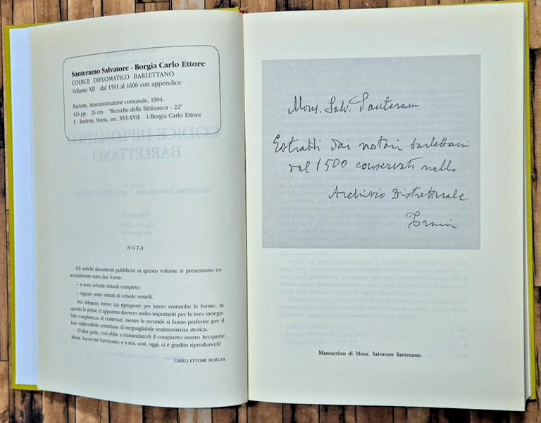 CODICE DIPLOMATICO BARLETTANO Volume XII dal 1591 al 1606 con … | Immagine Gallery 5