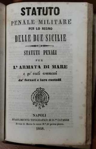 CODICE PER LO REGNO DELLE DUE SICILIE 6 volumi Civile …