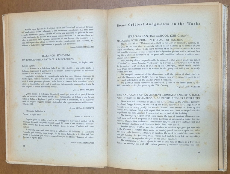 COLLEZIONE OTTAVIANO VENIER di Coletti e Spini 1954 Libro edizione …