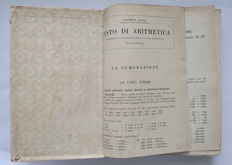 COLLEZIONE SCOLASTICA MONDADORI classe quarta 1925 Mondadori