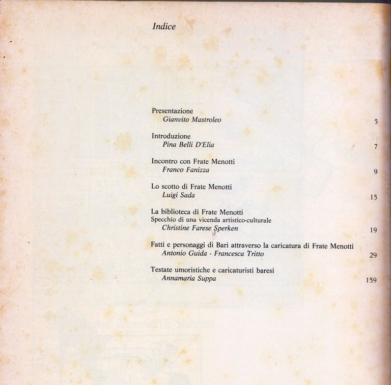 COLPI DA ORBO Frate Menotti e la caricatura barese 1982 …