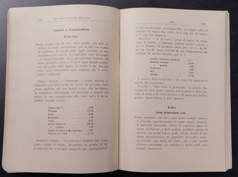 COLTURE DI PIANTE ERBACEE TRATTATO DELLE COLTIVAZIONI Cusmano 1908 Agricola …