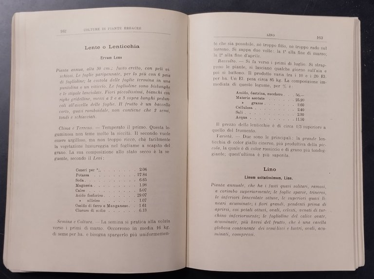 COLTURE DI PIANTE ERBACEE TRATTATO DELLE COLTIVAZIONI Cusmano 1908 Agricola …