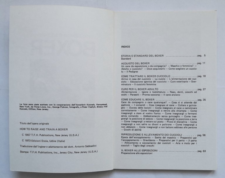COME ALLEVARE E ADDESTRARE IL BOXER di Sara Barbaresi 1973 …