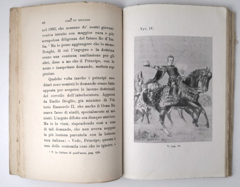 COME FU EDUCATO VITTORIO EMANUELE II di Luigi Morandi 1930 …