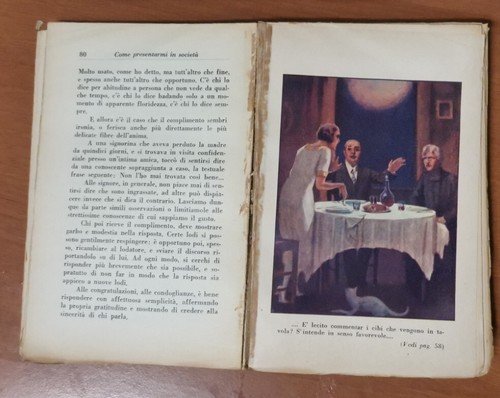 COME PRESENTARMI IN SOCIETÀ di Erminia Vescovi 1936 Vannini galateo …