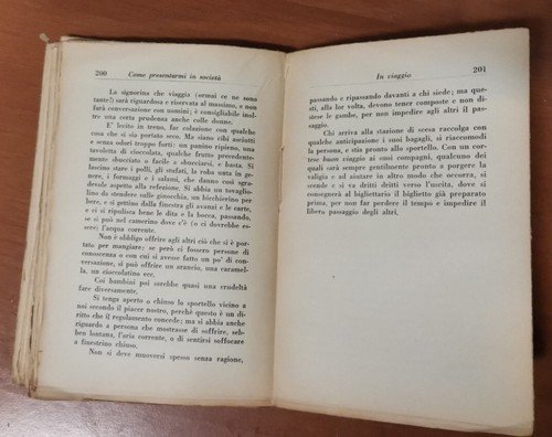 COME PRESENTARMI IN SOCIETÀ di Erminia Vescovi 1936 Vannini galateo …