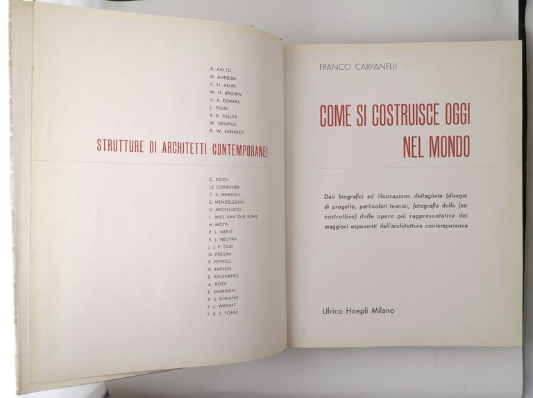 COME SI COSTRUISCE OGGI NEL MONDO di Franco Carpanelli 1956 …