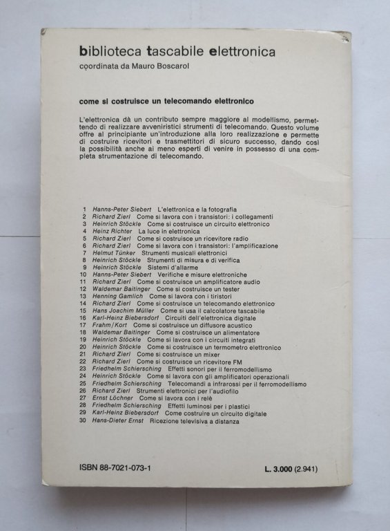 COME SI COSTRUISCE UN TELECOMANDO ELETTRONICO di Richard Zierl 1978 …