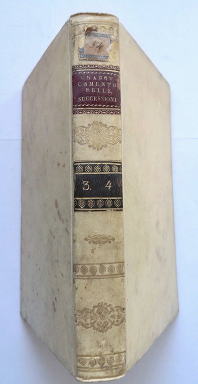 COMENTO SULLA LEGGE DELLE SUCCESSIONI di Chabot Volume 3 e …
